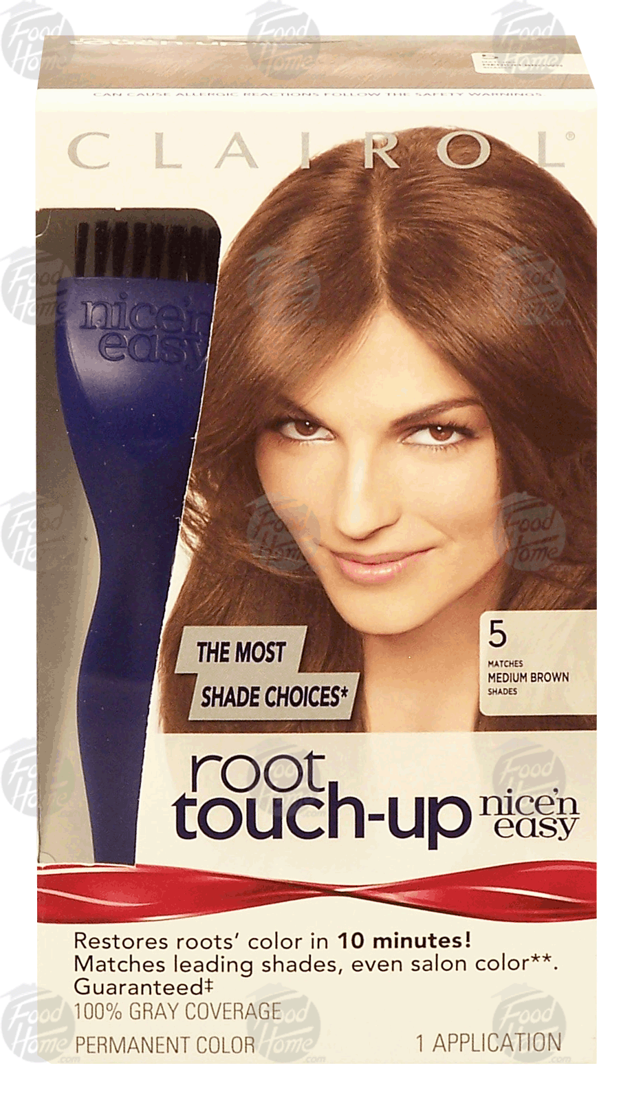 Clairol&nbsp;nice 'n easy&nbsp;root touch-up permanent color application, medium brown 5 Full-Size Picture
